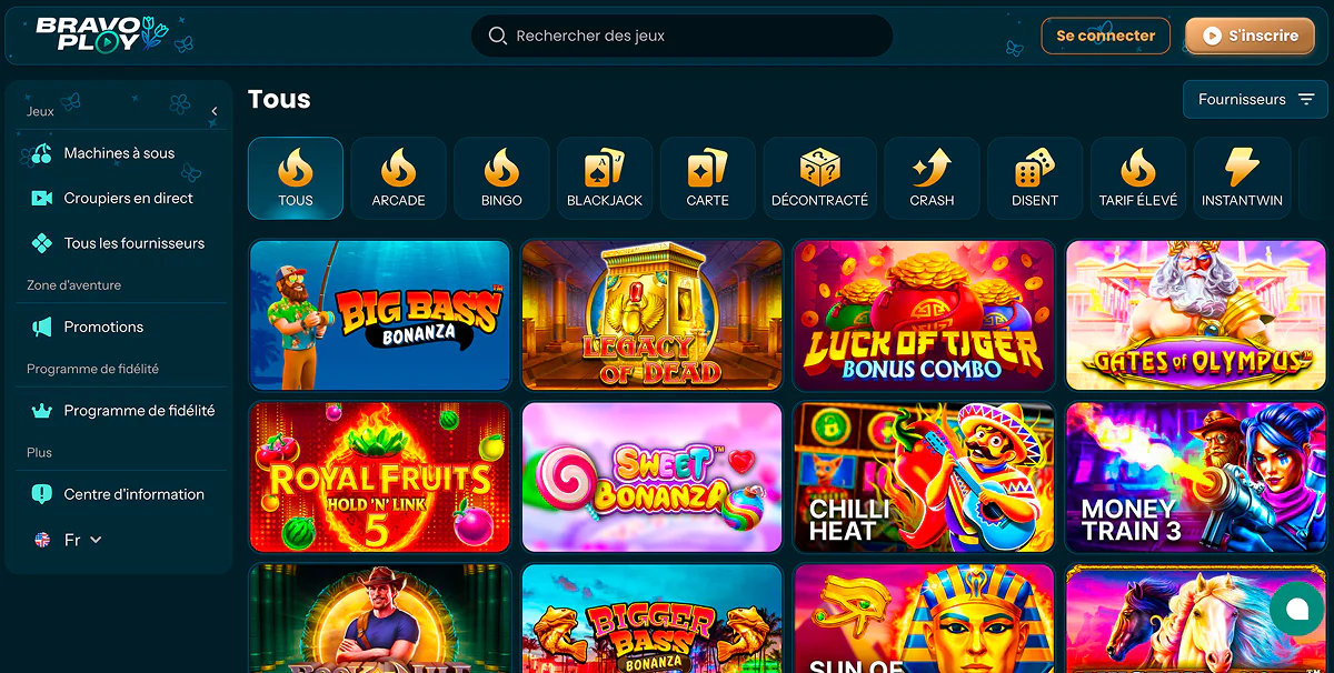 Online Casino BravoPlay machines a sous Slots de Casino Online BravoPlay