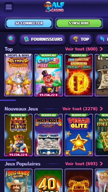 Jeux au AlfCasino Gagner Gros sur Machines à Sous au Casino Alf {{ now().format('Y') }}