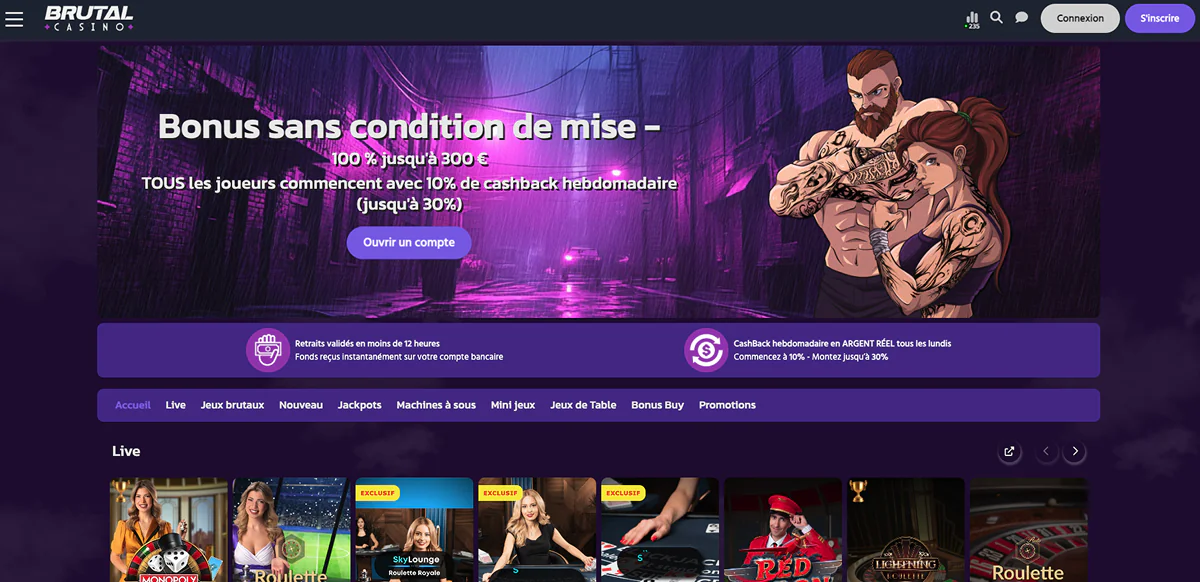 Brutal Casino Online Avis