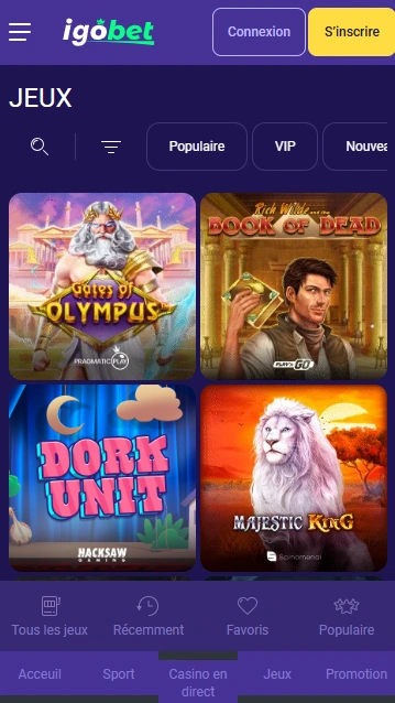 Jeux en Casino Igo Bet Jouer Maintenant les Meilleurs Jeux sur Igo-Bets Casino en 2026